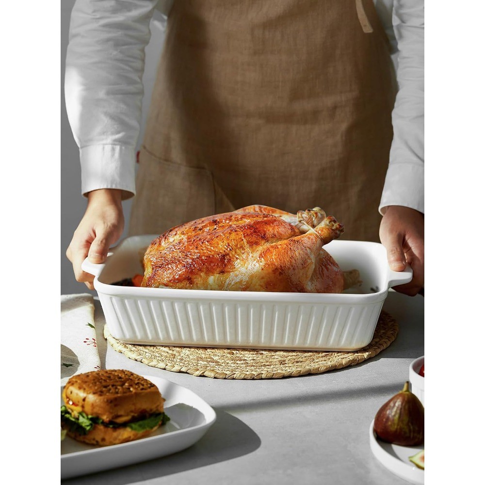 Casserole Dish, 9×13 Ceramic Baking Dish, Large Lasagna Pan