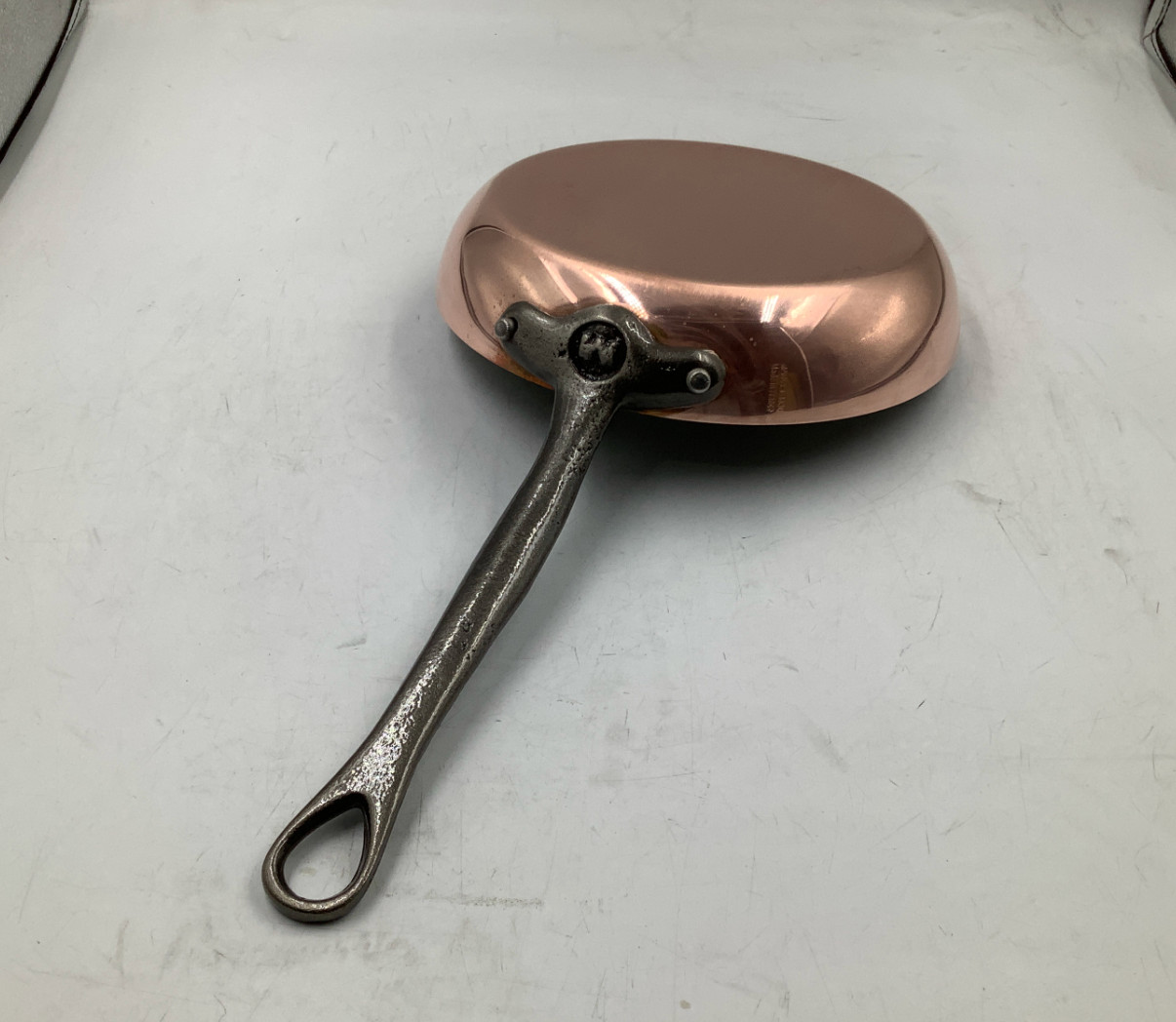 Mauviel M’Heritage M150CI Polished Copper & Stainless Steel Frying Pan, 8.2 In