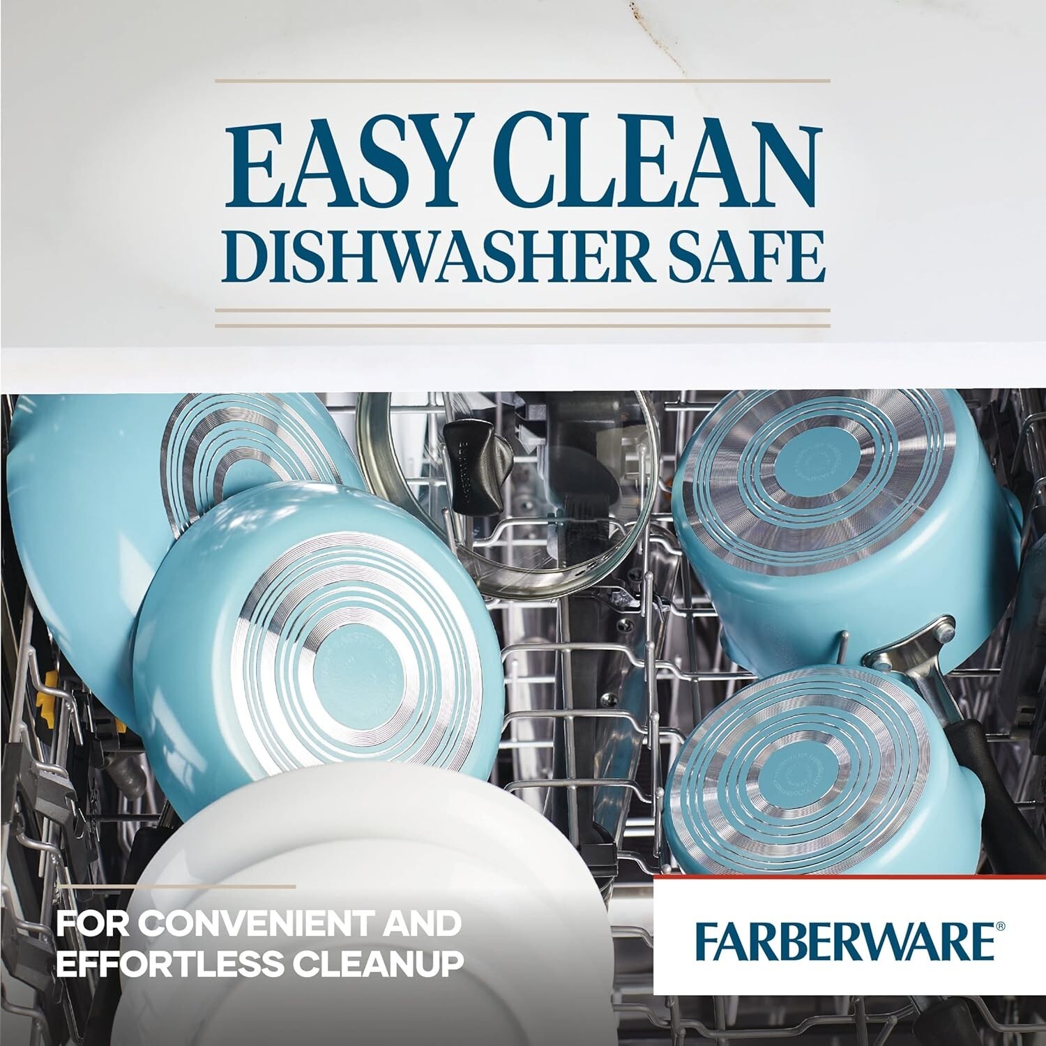 Farberware Frying Pan Set DiamondMax Nonstick 8.25″ and 10″ Frying Pan Set, Aqua
