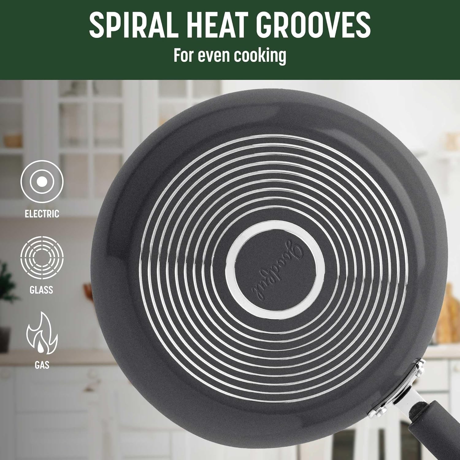 Goodful Ceramic Nonstick Pots and Pans Set, Premium Ceramic Coating Made without