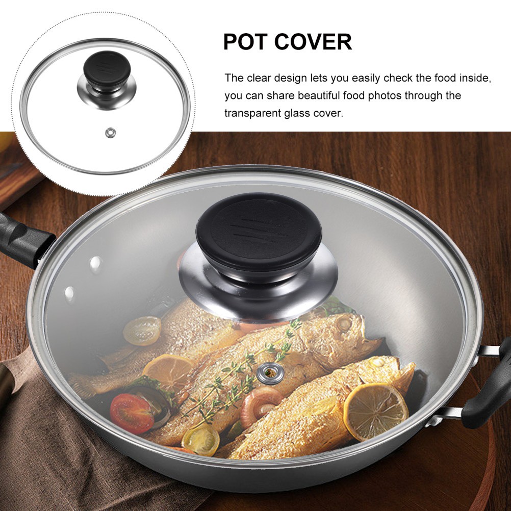 Replacement Lid Cookware Cover Small for Pan Glass Saucepan Anti-scald Pot Cap