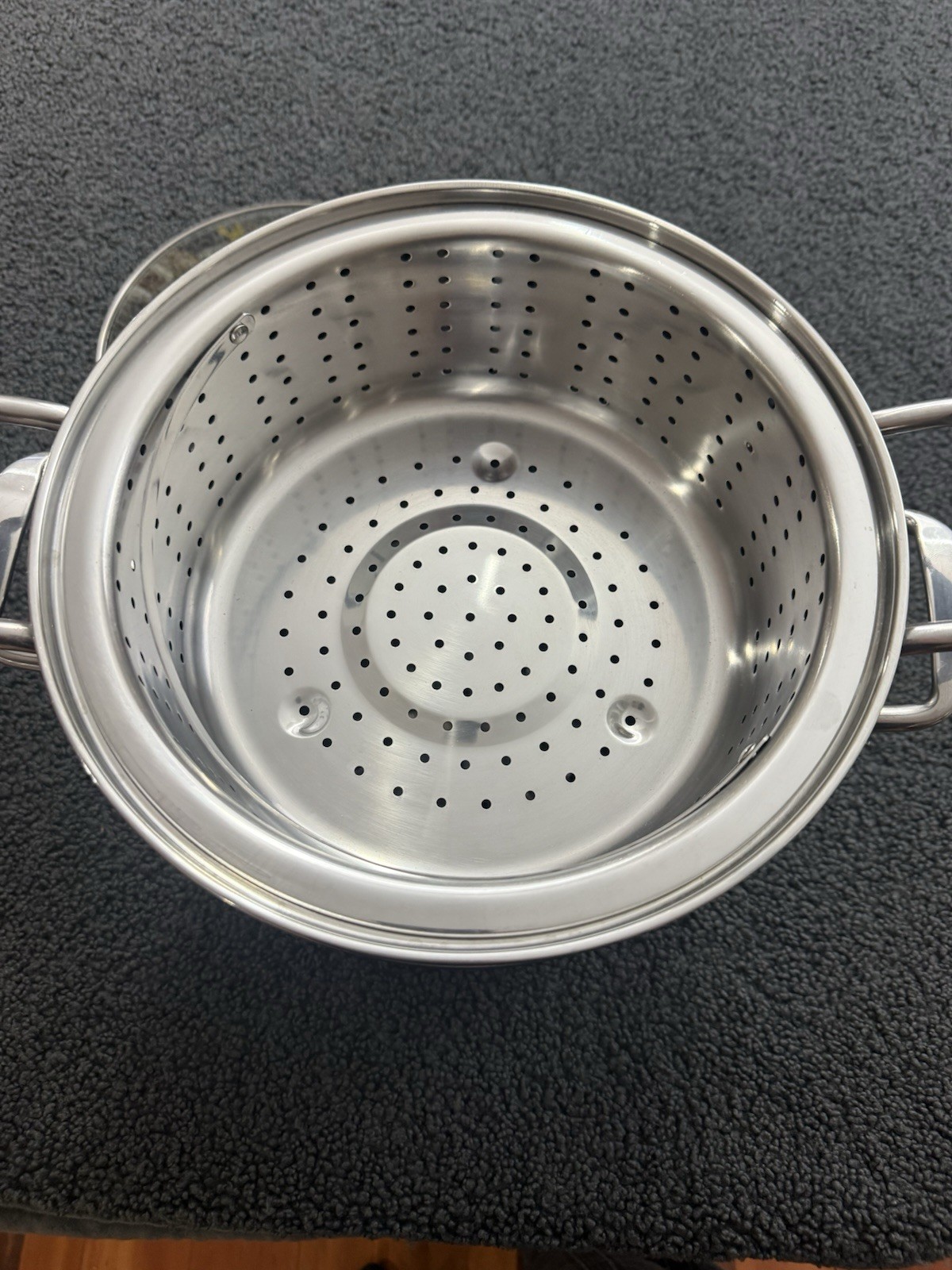 Denmark Stainless Pasta Pot Set 10” Stock Pot w/2 Strainers & Glass Lid