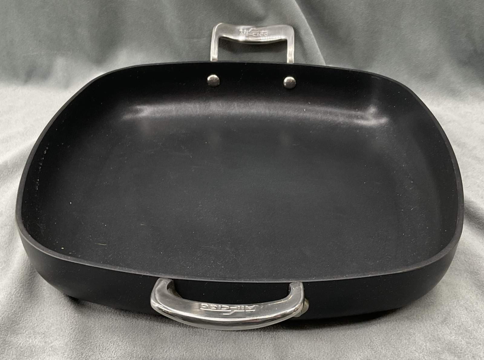All-Clad Essentials Hard Anodized Nonstick 13 inch 2 Handle Square Pan Skillet