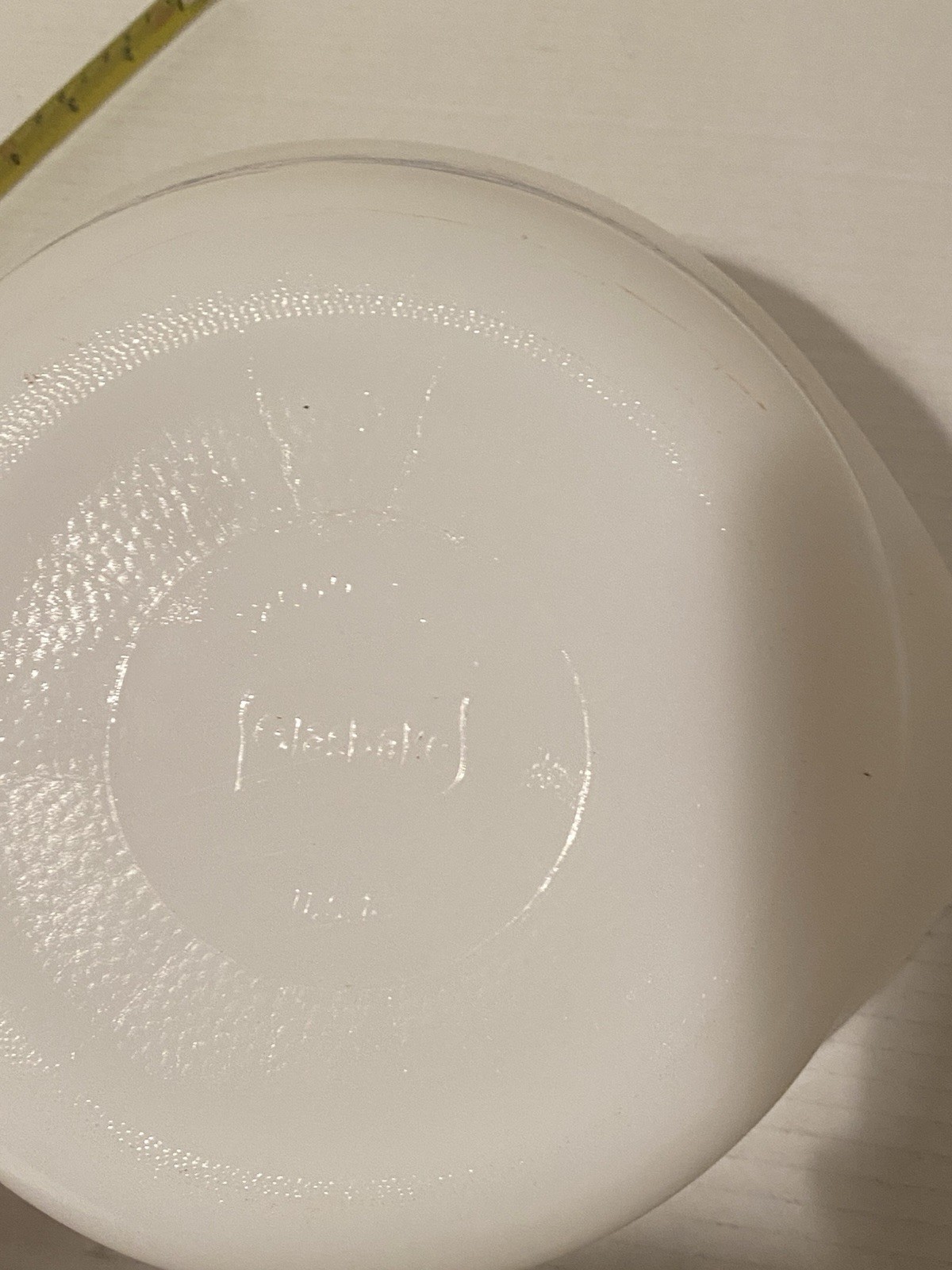 Vintage Glasbake Casserole Dish J235 Milk Glass Jeanette Blue Onion Flower 1 Qt