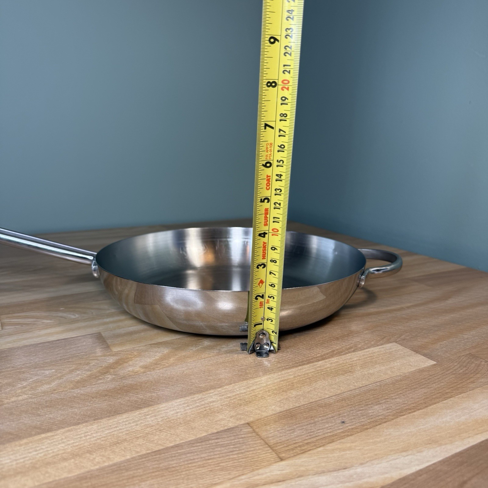 REVERE Pro Line 1801 Stainless 10″ Saute Fry Pan Skillet Copper Core 6760 w/ Lid