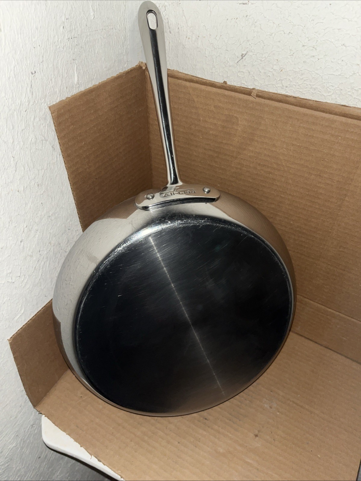 All-Clad 13-1/4” in Stainless Steel Skillet No Lid Induction Ready
