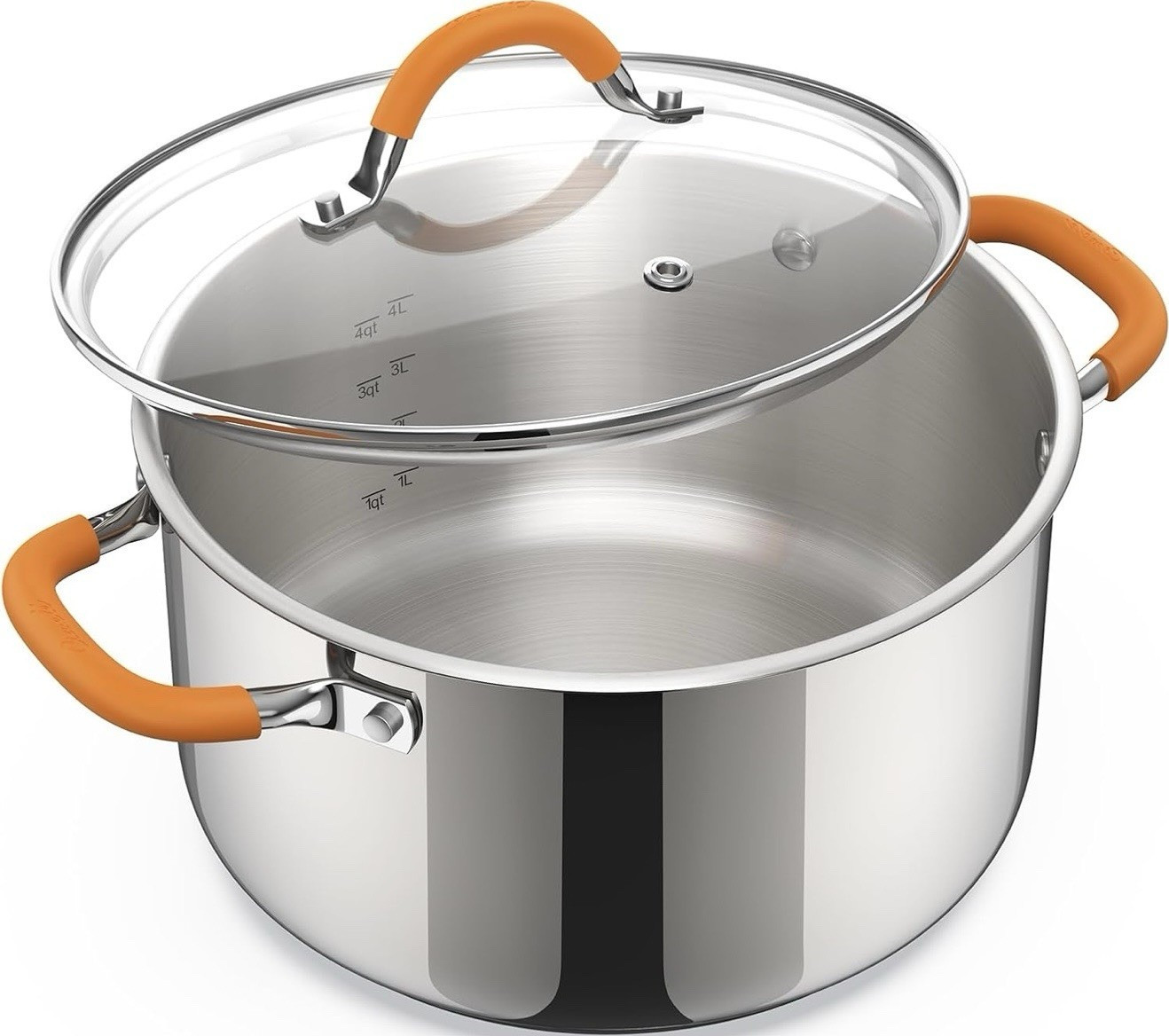 Ciwete 5.2QT Stainless Steel Stock Pot w/Lid – Induction Soup Pot Heavy Duty NEW
