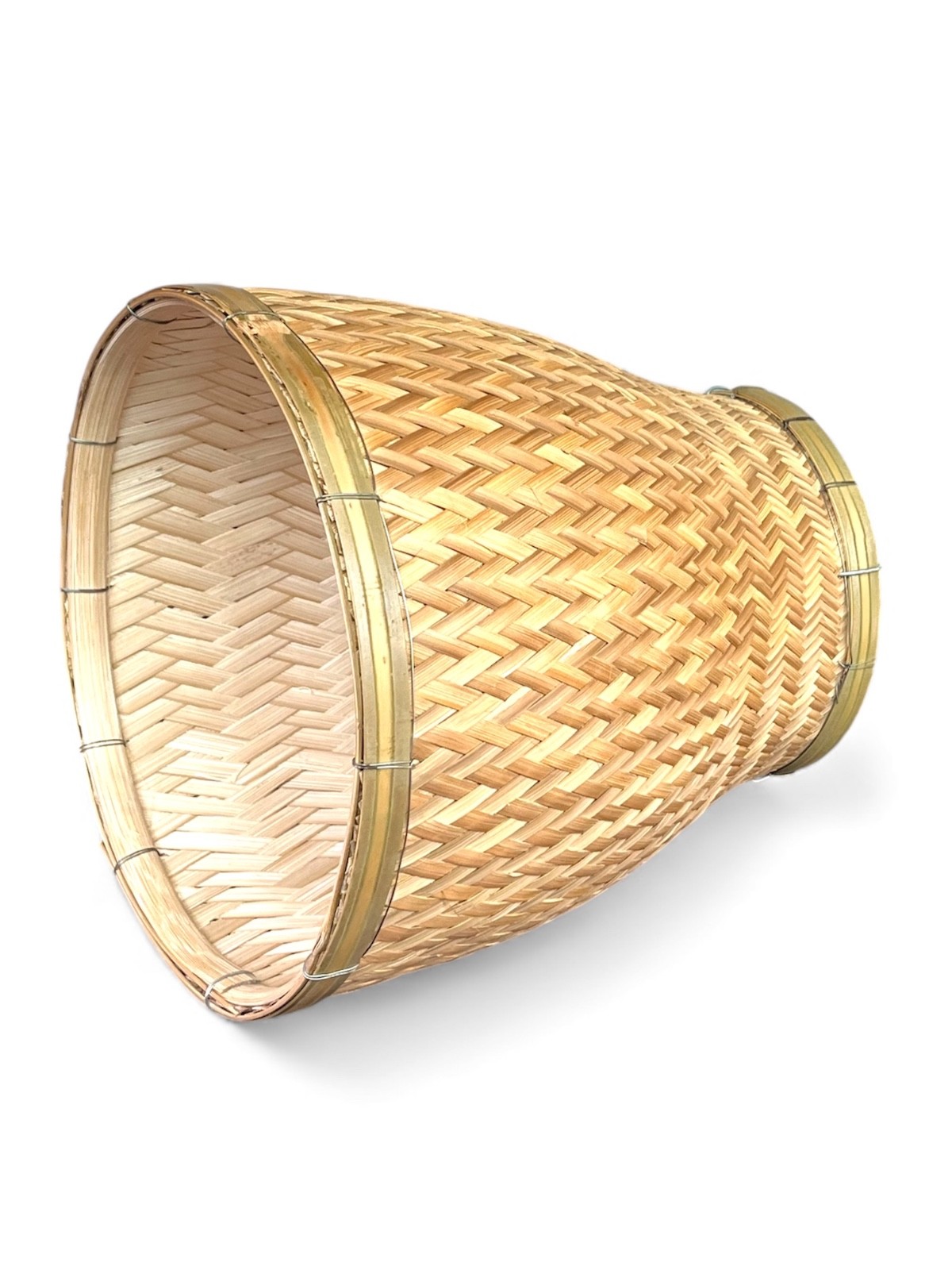 Thai Sticky Rice Steamer Set 2 pcs | 24 cm Aluminum Pot + 26 cm Bamboo Basket |