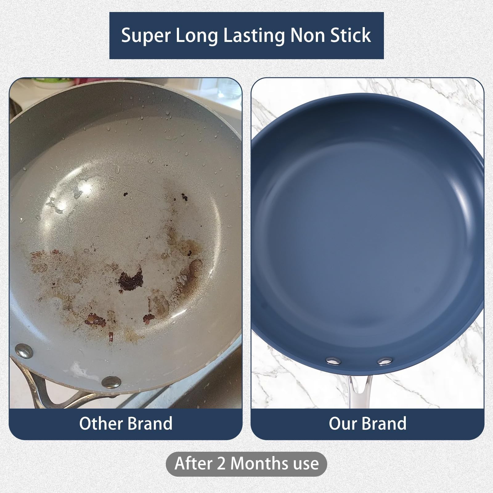 10″ Non-Stick Frying Pan with Lid – Healthy Ceramic Coating, Induction & Gas Com