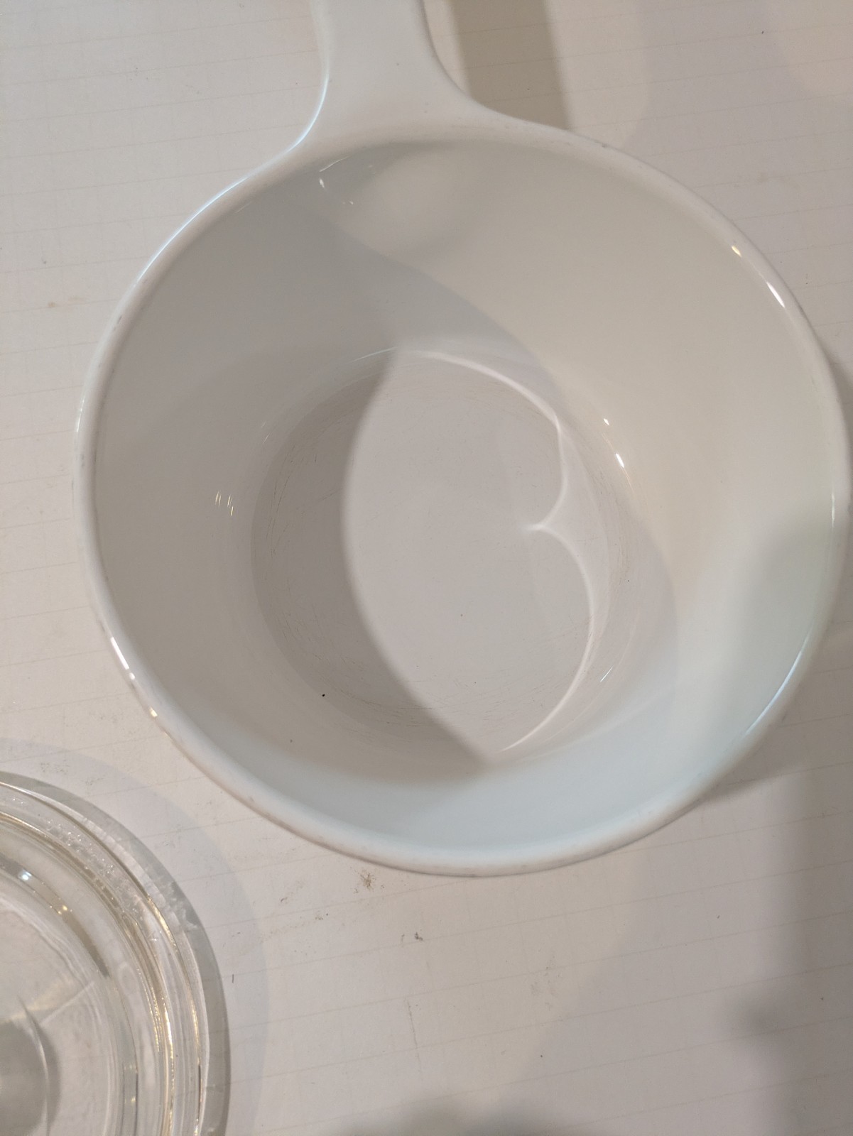 Vintage Corning Ware Rangetoppers N-1-B White 1 Quart Saucepan Pot & Pyrex