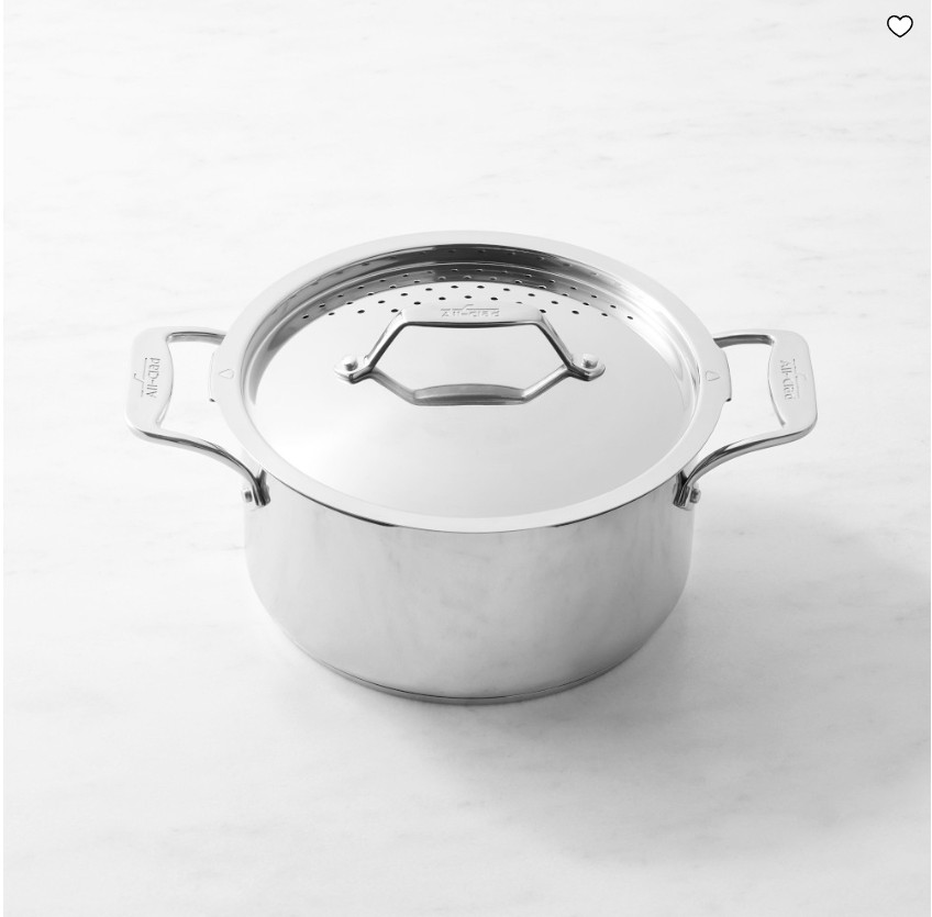 All-Clad Simply Strain Stainless Steel Multipot 6 Qt with Strainer