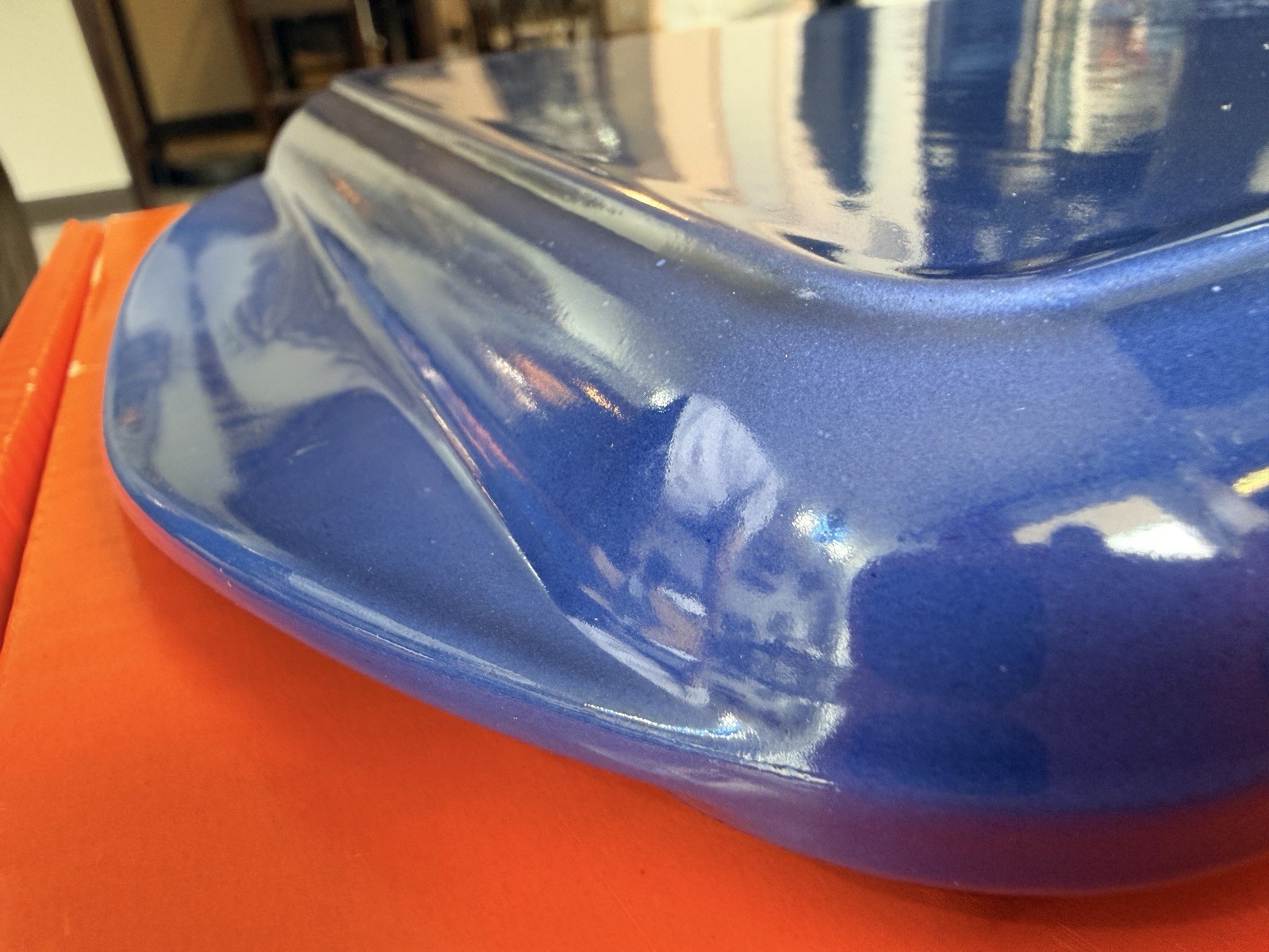 Le Creuset Lapis Blue 32cm Rectangular Skinny Grill Cast Iron New in Box