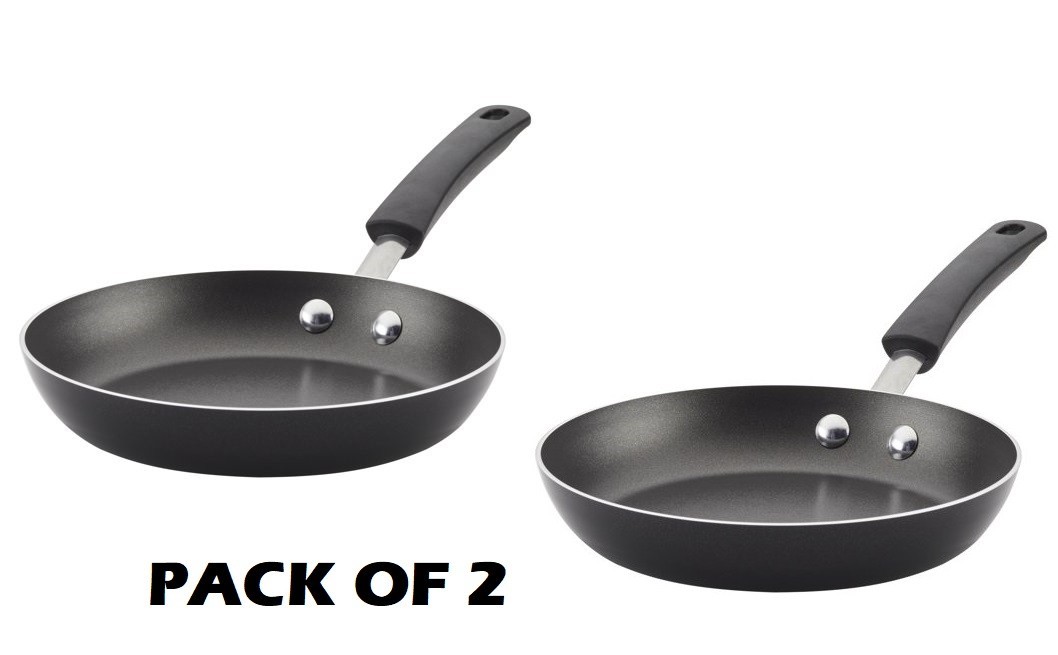 Farberware Easy Clean 8 Inch Nonstick Frying Pan Skillet, Dishwasher Safe,2PACK