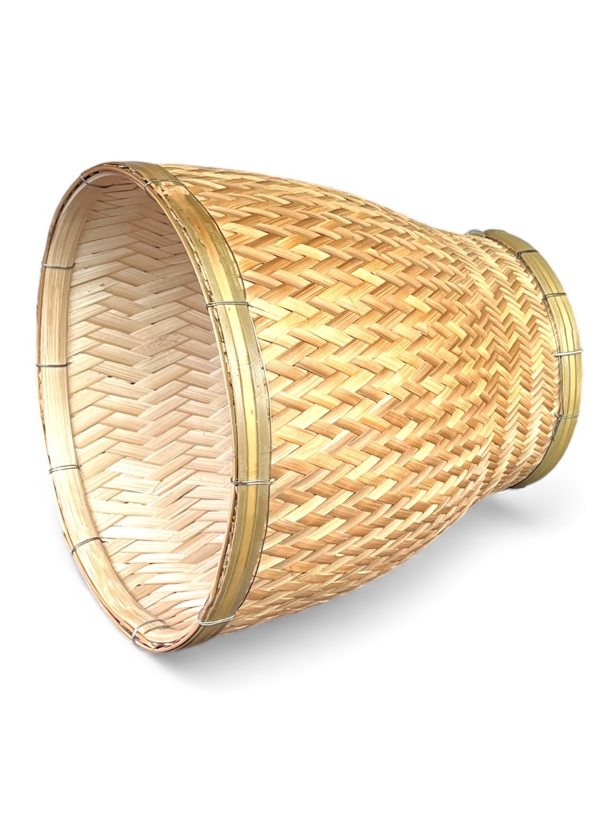 Thai Sticky Rice Steamer Set 2 pcs | 24 cm Aluminum Pot + 26 cm Bamboo Basket |