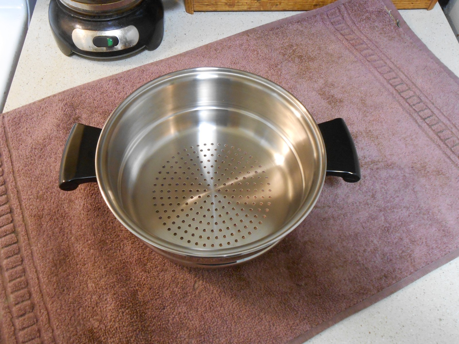 Duncan Hines Steamer Insert 8″ (fits 3 qt. pot) Stainless EXTRA NICE, SITS FLAT