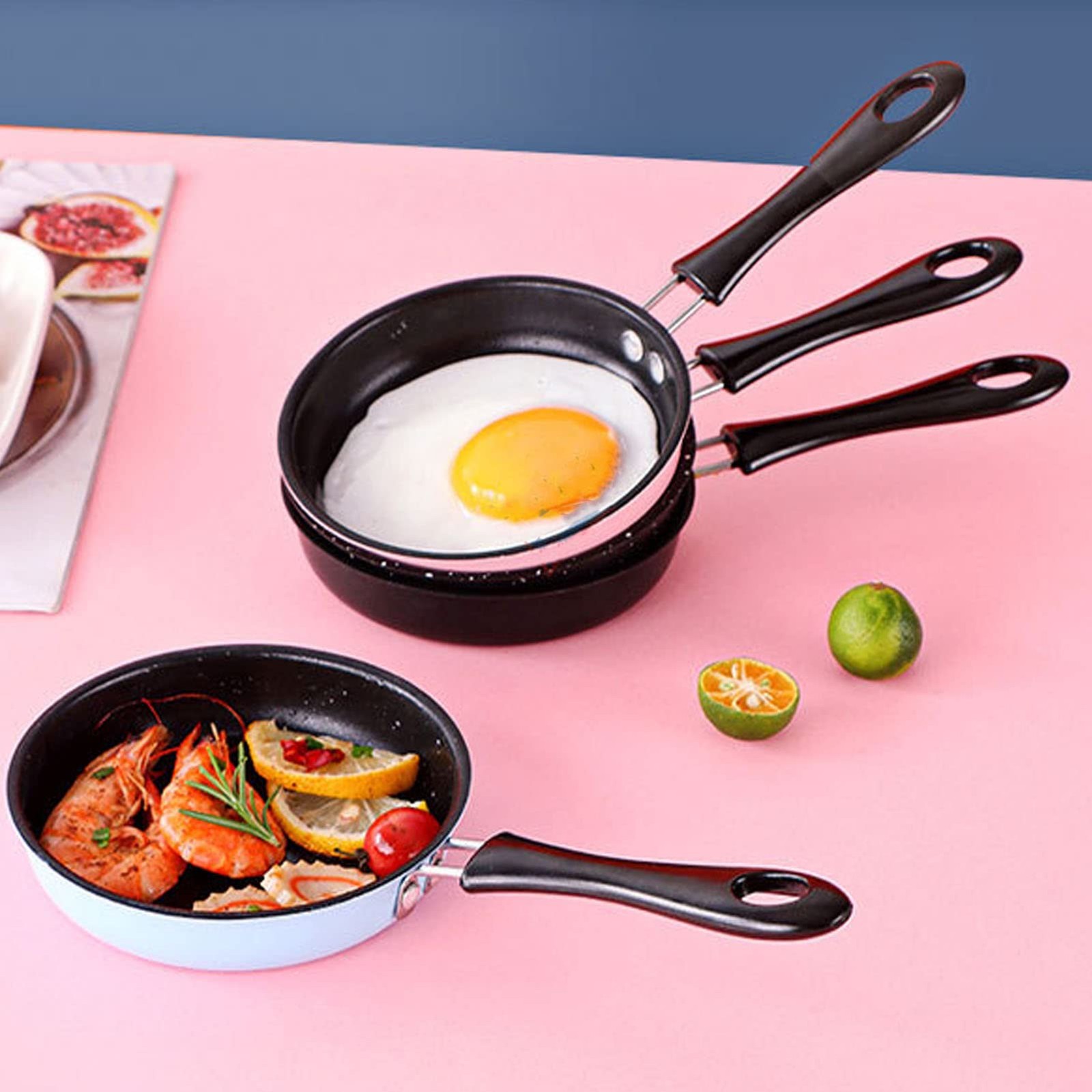 Stainless Steel Skillet, Mini Frying Pan with Non Stick and PreSeasoned for I…