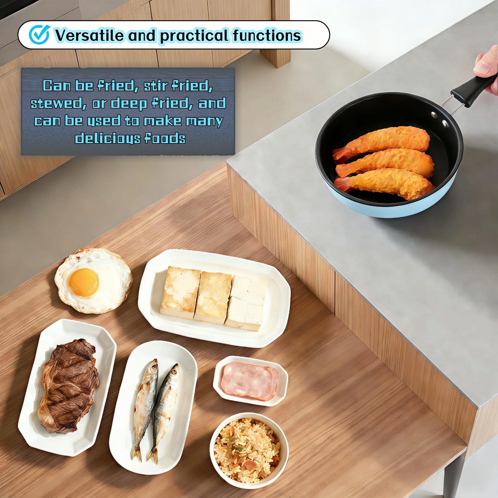 Mini Frying Pan 4.7 Inch Non-Stick Egg Pan for Gas, Induction, Electric Stove