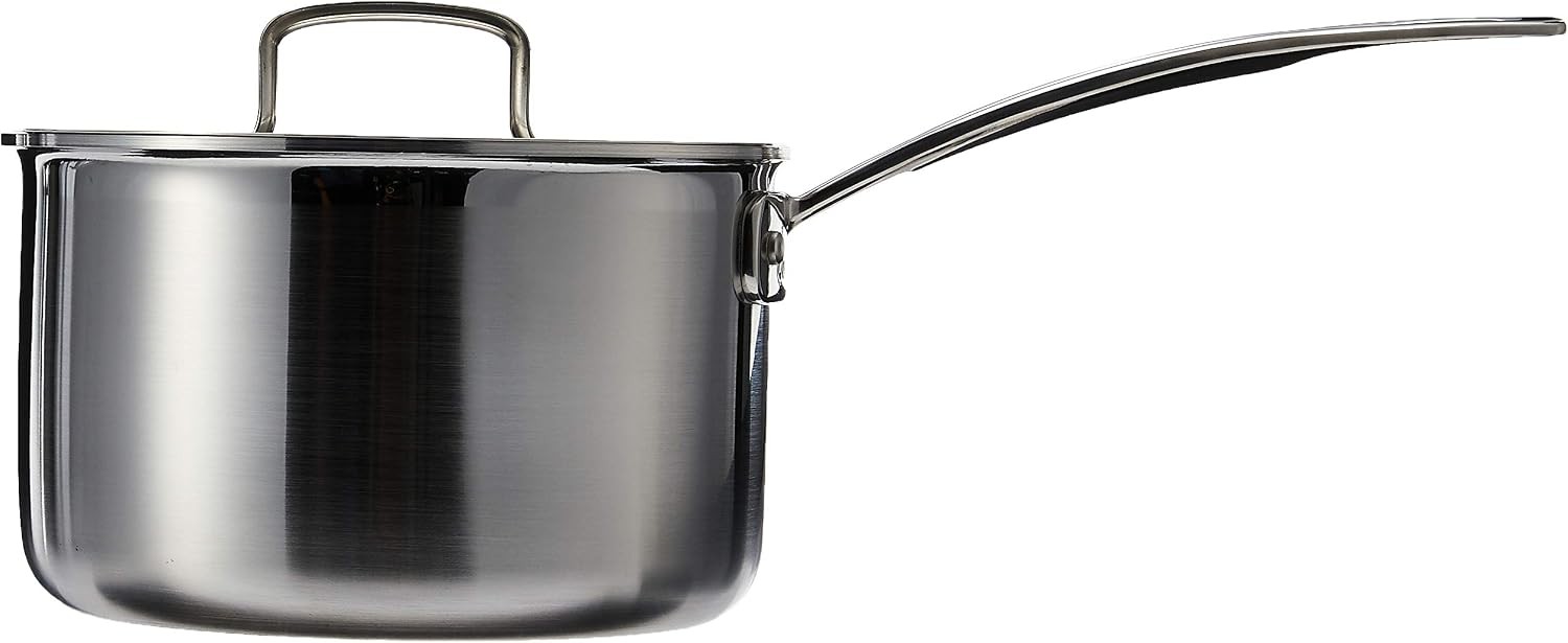 MCP193-18N Multiclad Pro Triple Ply Stainless 3-Quart Skillet, Saucepan w/Cover