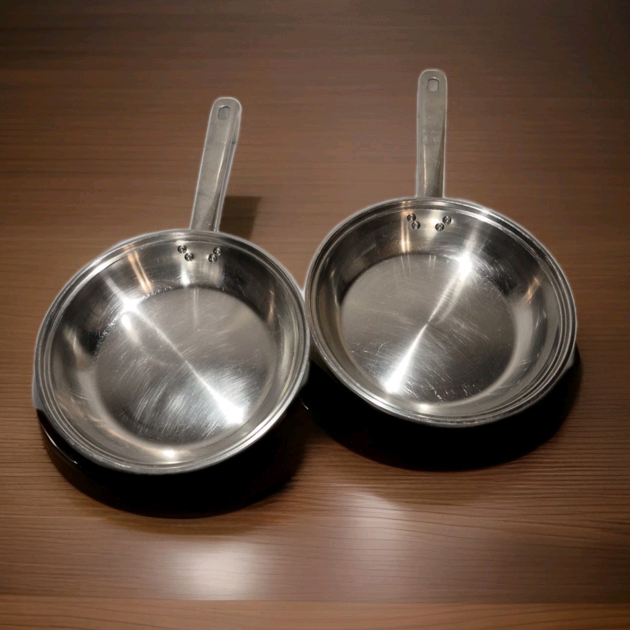 Set Of 2 Tramontina 8 1/2″ Stainless Steel Skillet Sautee Fry Pans