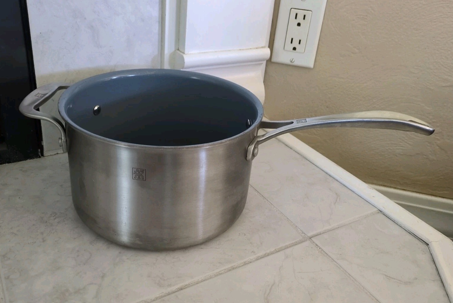 Zwilling 4QT 18/10 Stainless Steel-3 Ply Ceramic Nonstick Saucepan-02PA20