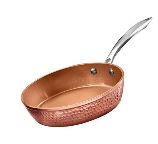 10 Inch Hammered Non Stick Frying Pans, Nonstick 10 inch Frying Pan with Lid