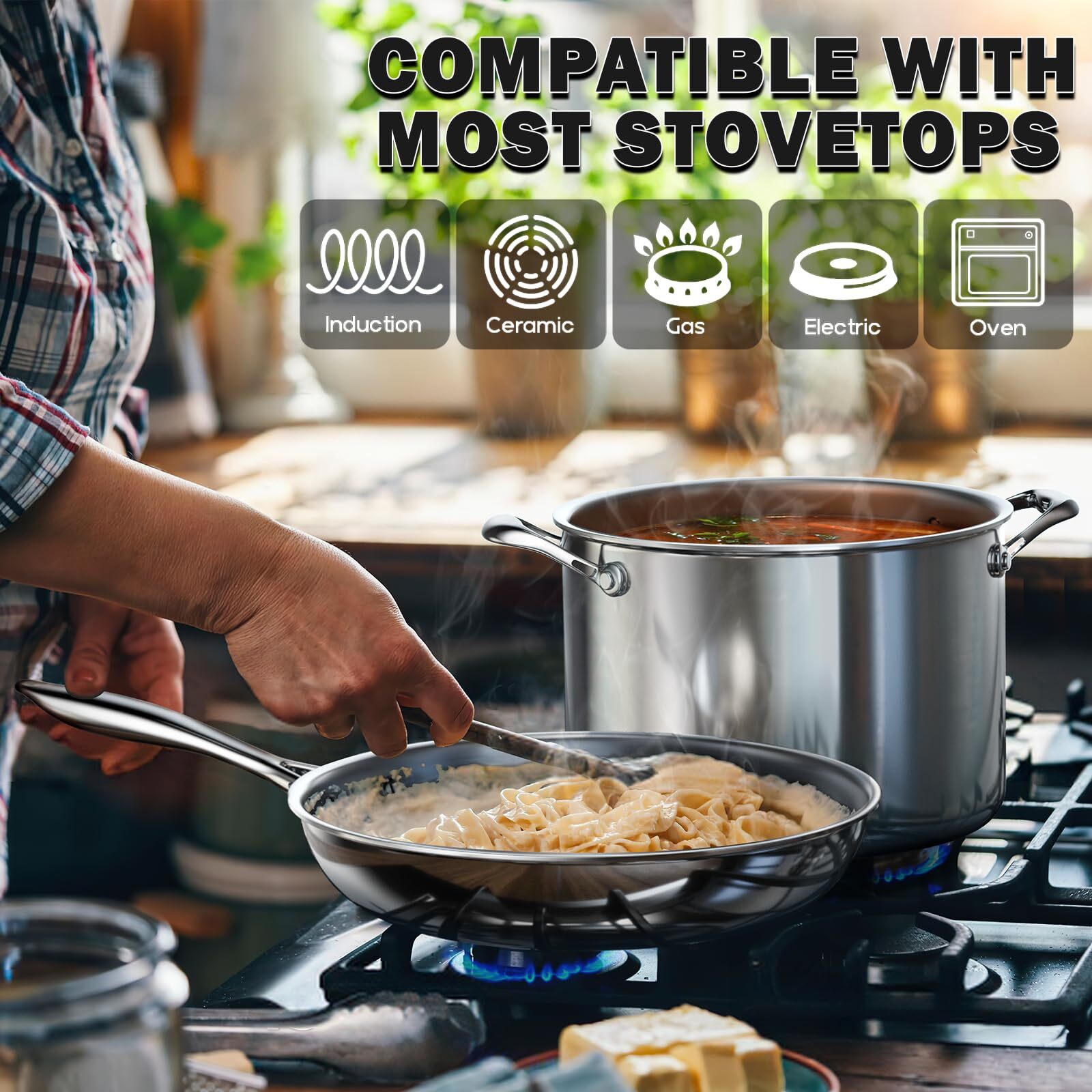 Multiply Clad Saucepan 3 Quarts Silver