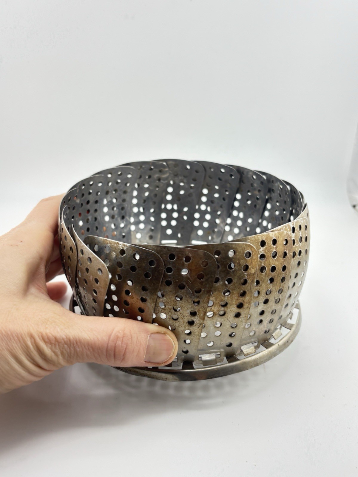 Vintage Collapsible Stainless Steel Vegetable Steamer Basket Insert – Adjustable