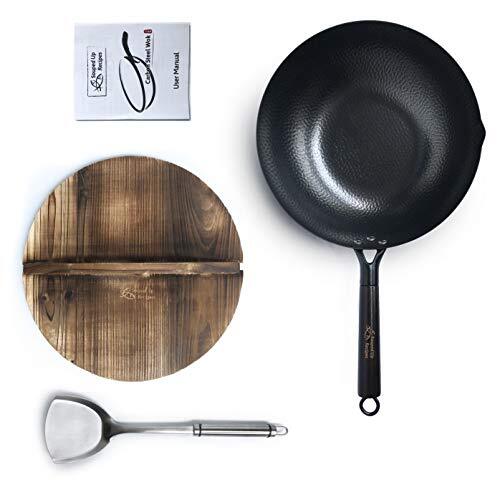 Carbon Steel Wok for Electric, Induction and Gas Stoves USA.