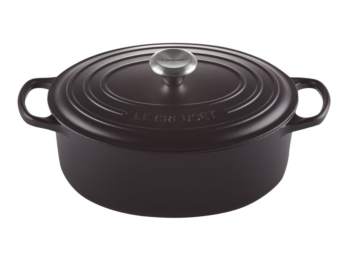 Le Creuset Signature Oval Casserole 29cm Black Pot / Frying Pan