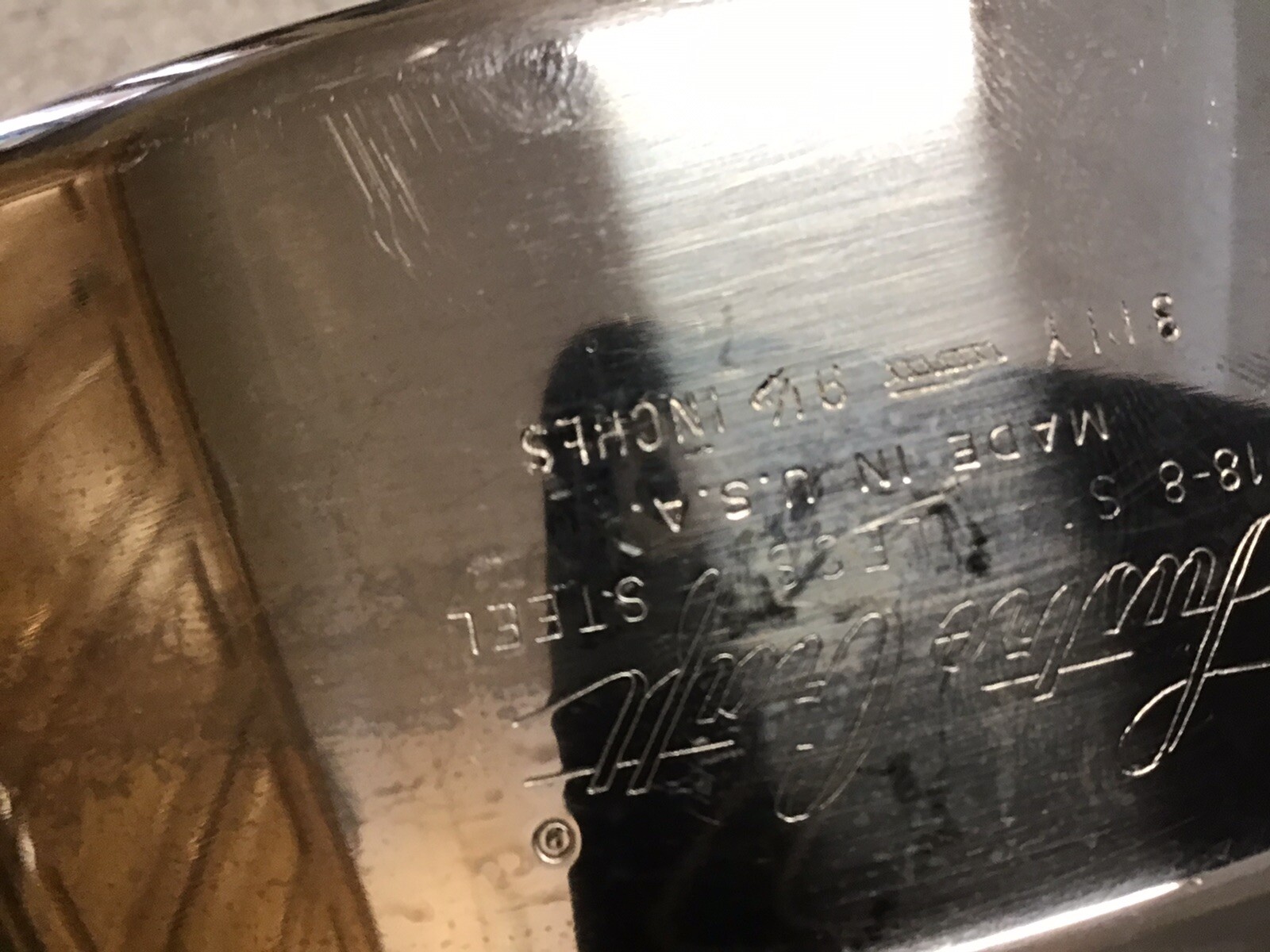 Lustre Craft 18-8 3 Ply Stainless Steel 9 1/2″ skillet fry pan No Lid EUC