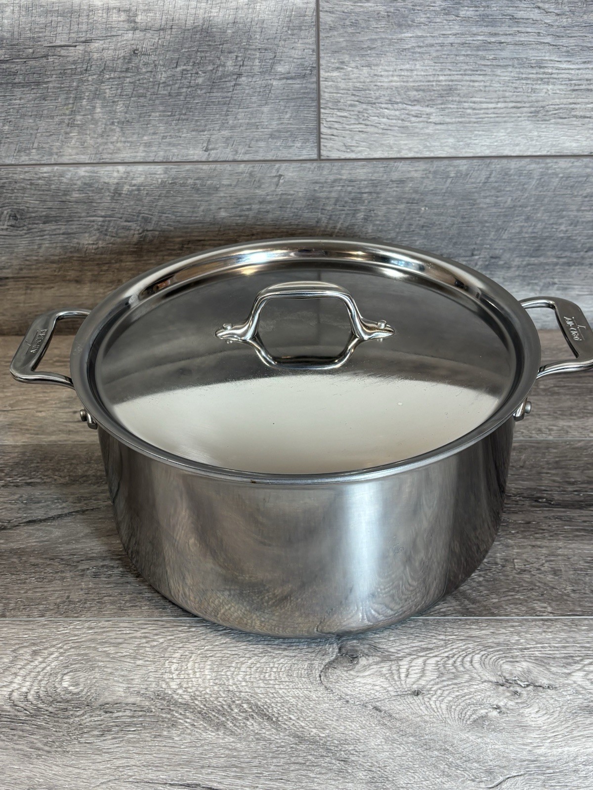 All Clad Stainless Steel 8 Quart Stock Pot with Lid Made in USA