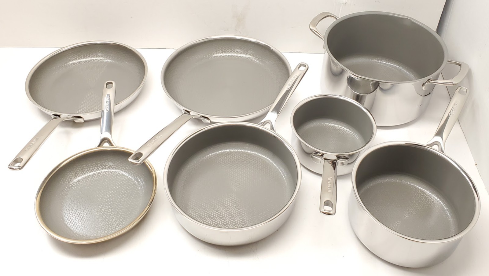 GreenPan Spectra Diamond 11 Pc Cookware Set 3 Ply Stainless Ceramic