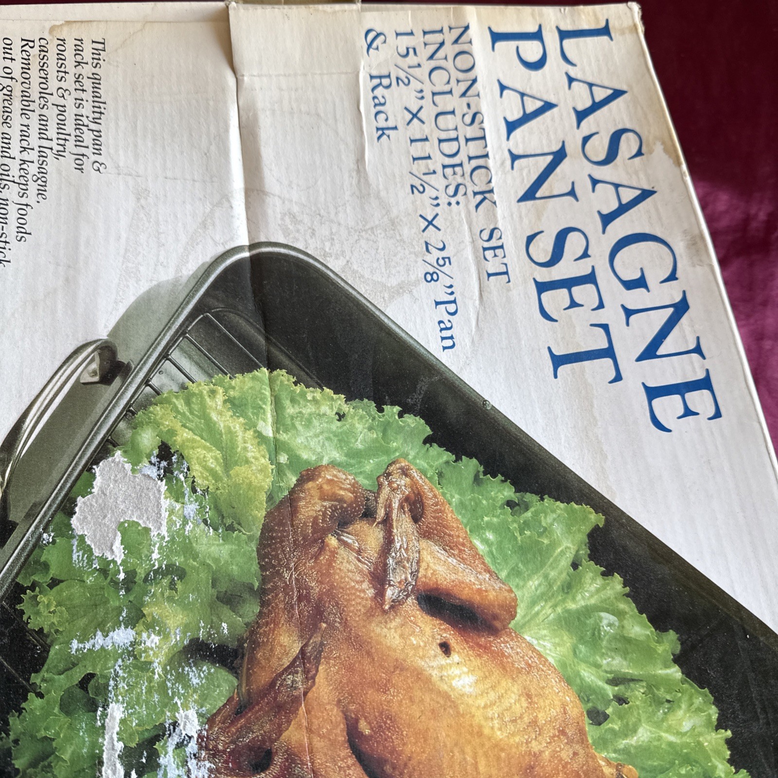 Roasting Lasagna Non-Stick Pan Set with Rack 15.5″ x 11.5″ x 2 3/4″ New