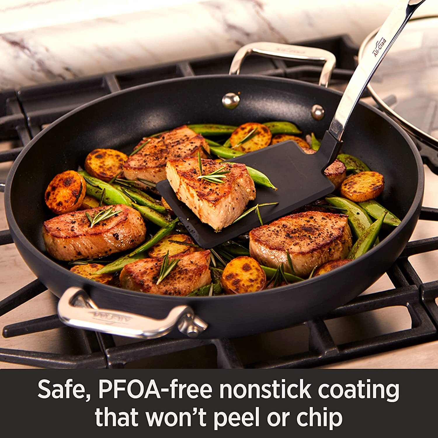 All-Clad HA1 Hard Anodized Nonstick Essential Pan 12 Inch +All-clad Pot Holders