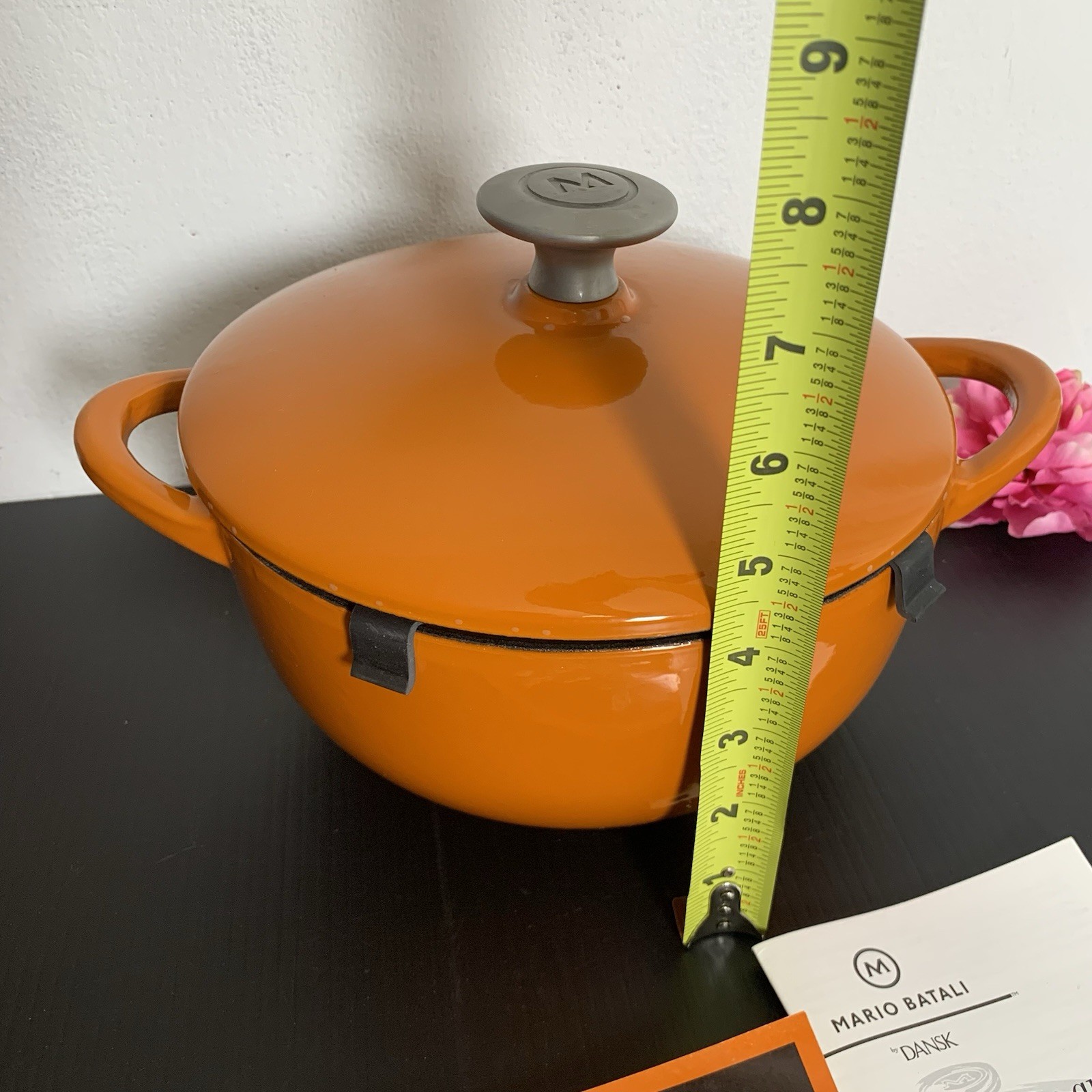 Mario Batali Dansk – Enameled Cast Iron Dutch Oven – Orange
