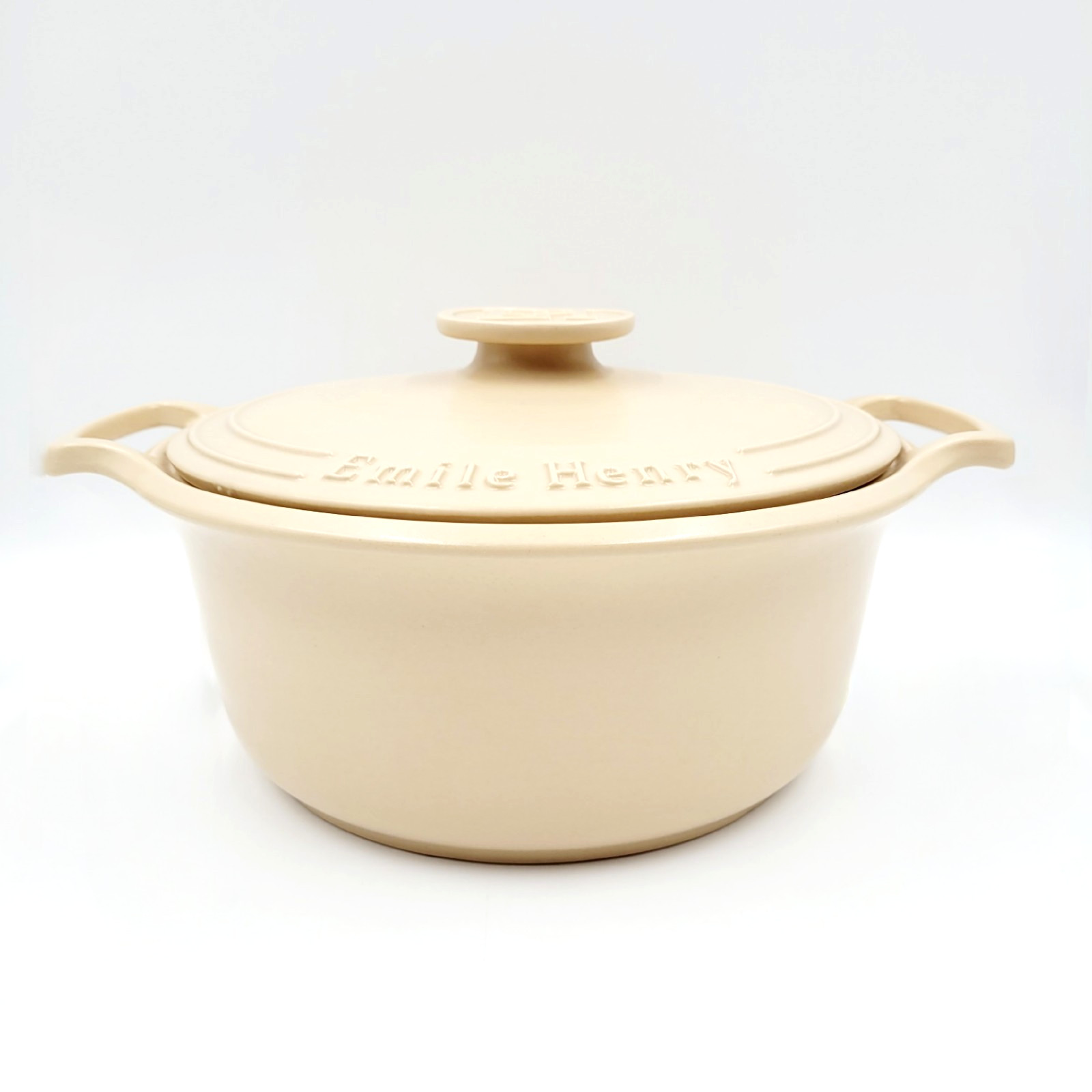 Williams Sonoma Emile Henry Sublime French Ceramic Dutch Oven 6qt Cream NEW