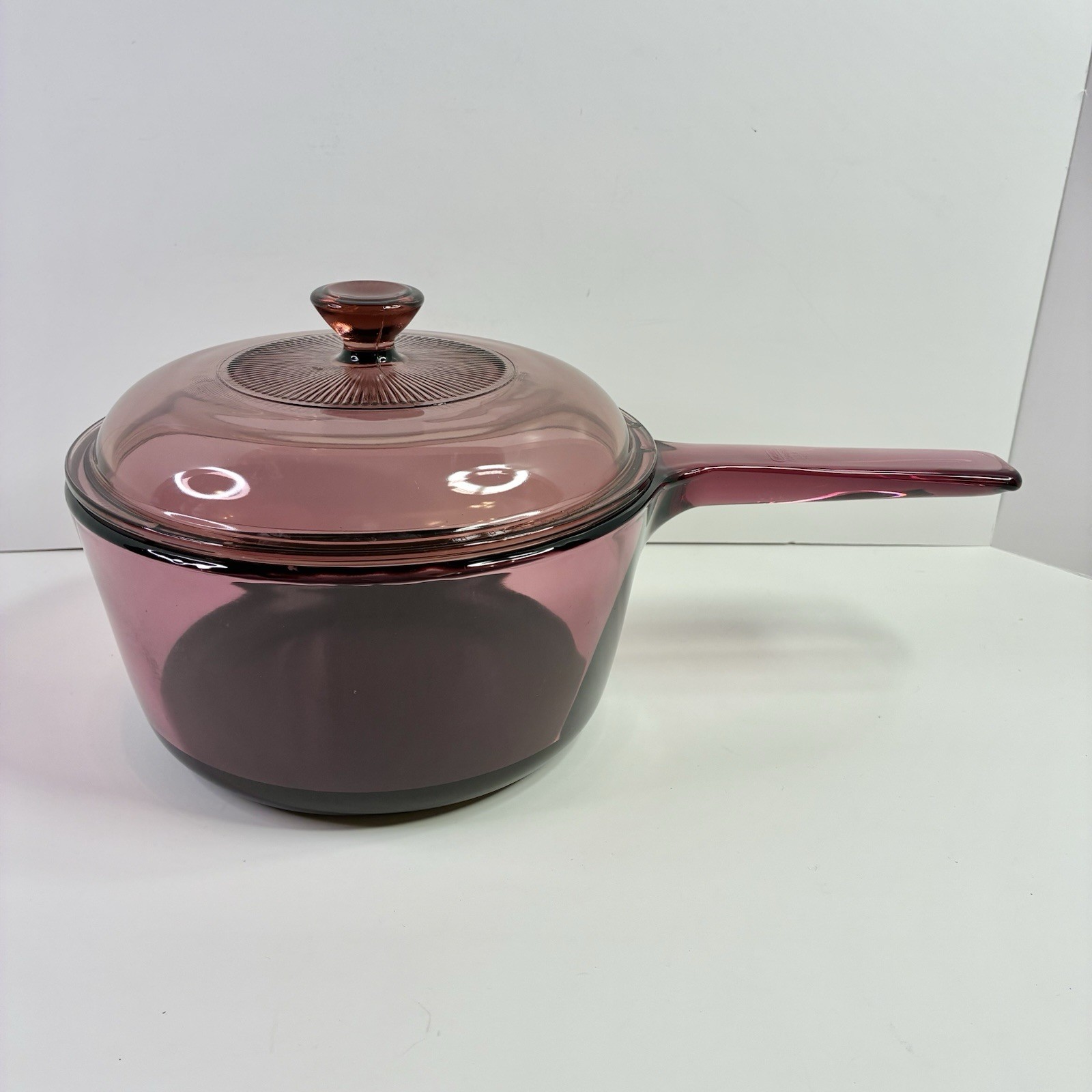 Corning PYREX Vision Ware 1.5L Cranberry Sauce Pot W/Lid Teflon Non-Stick USA