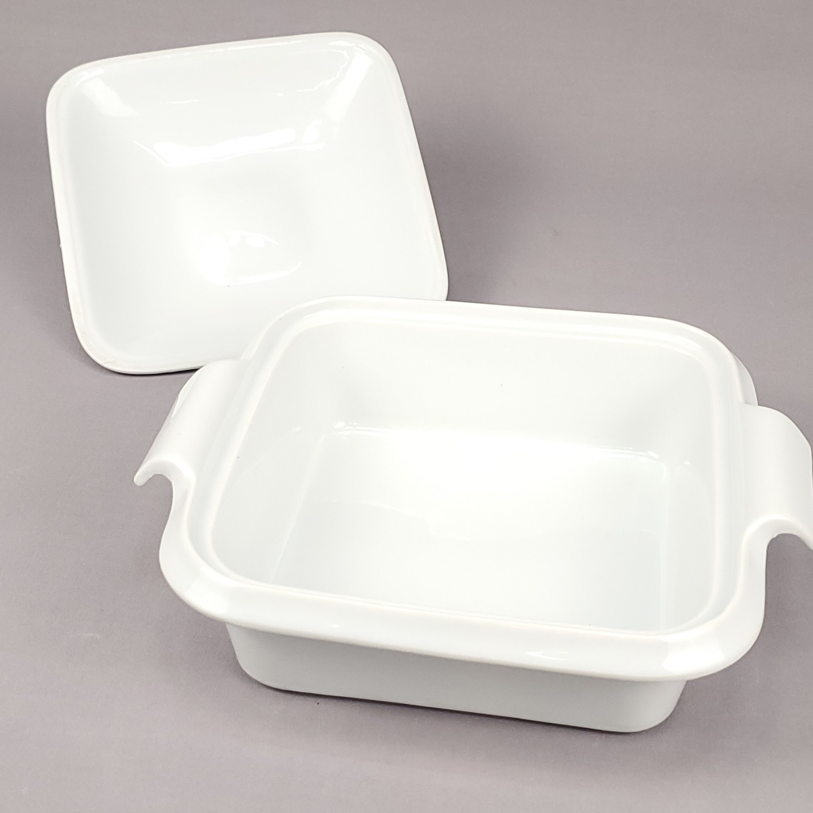 BIA Cordon Bleu Ceramic Covered Casserole Baking Dish 7″ x 7″ x 3″, White 1.5 qt