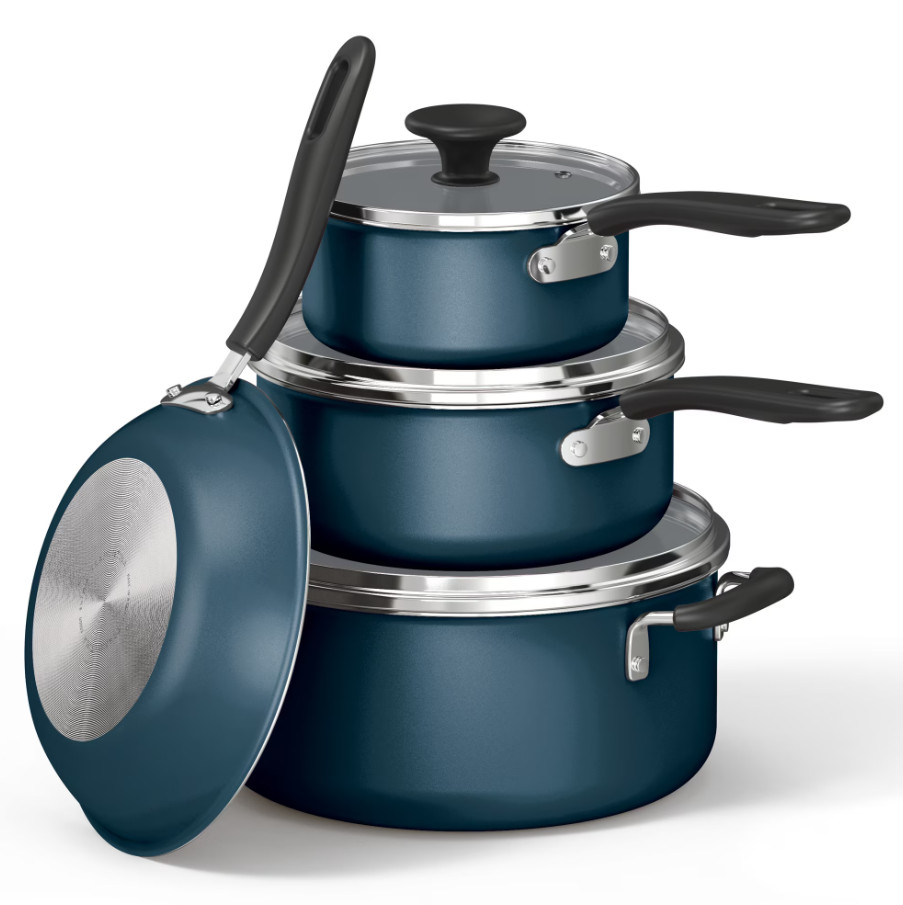 Tramontina Primaware 18-Piece Nonstick Cookware Set Blue