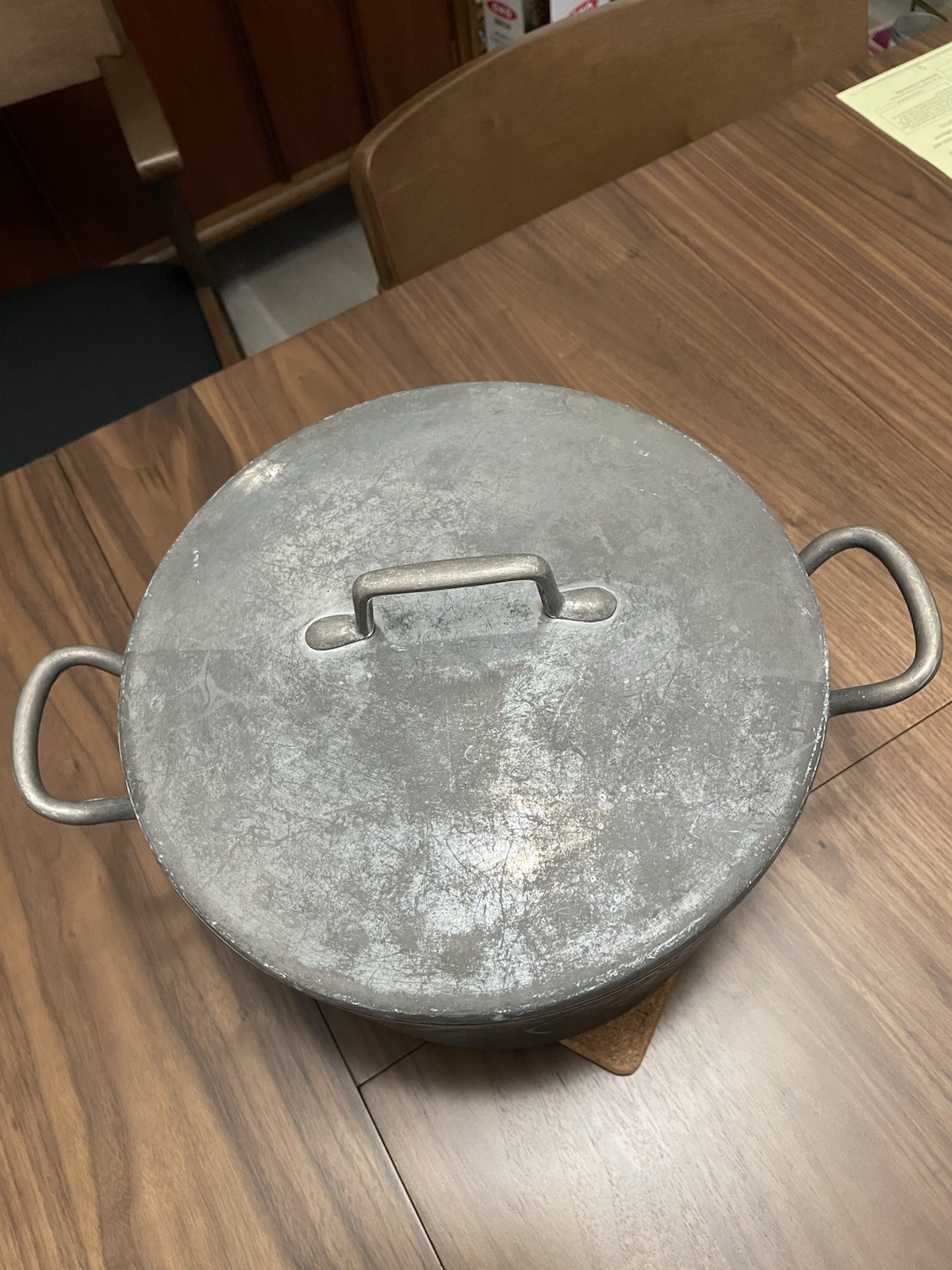 Vintage Magnalite 7 Quart Aluminum Stockpot with Lid Double Handle Silver USA