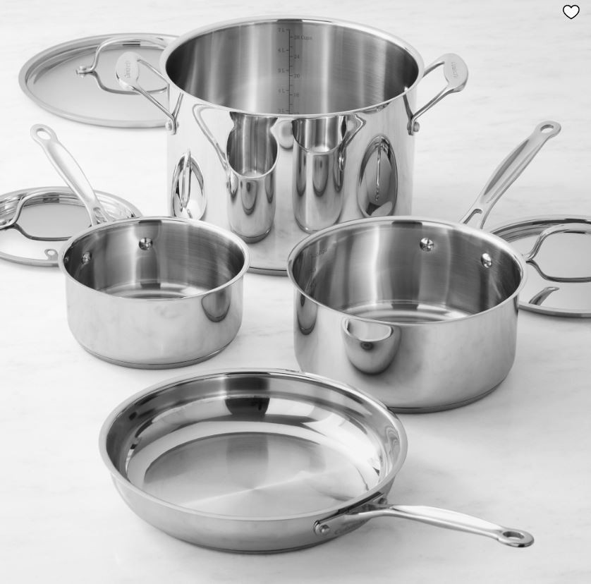 Cuisinart Chef’s Classic Stainless-Steel 7-Piece Cookware Set