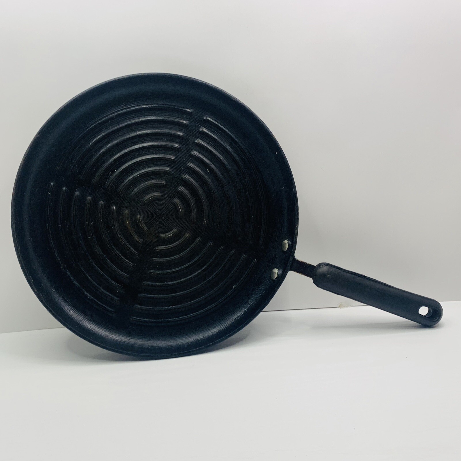 MADE IN HONG KONG FRY PAN, 8″ GRILL, CIRCULON SKILLET, HARD ANODIZED RIBBED, VTG