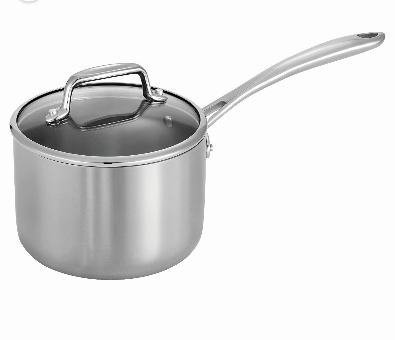 New Tramontina Clad 2 QT Covered Stainless Steel Sauce Pot