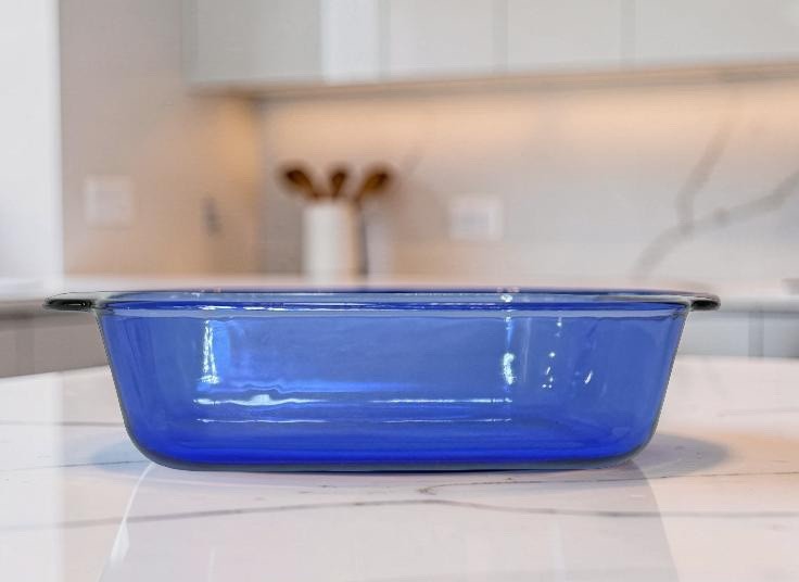 Pyrex Cobalt Blue 2 Qt Square Baking Dish 222-R 8×8 Vintage Glass Oven USA
