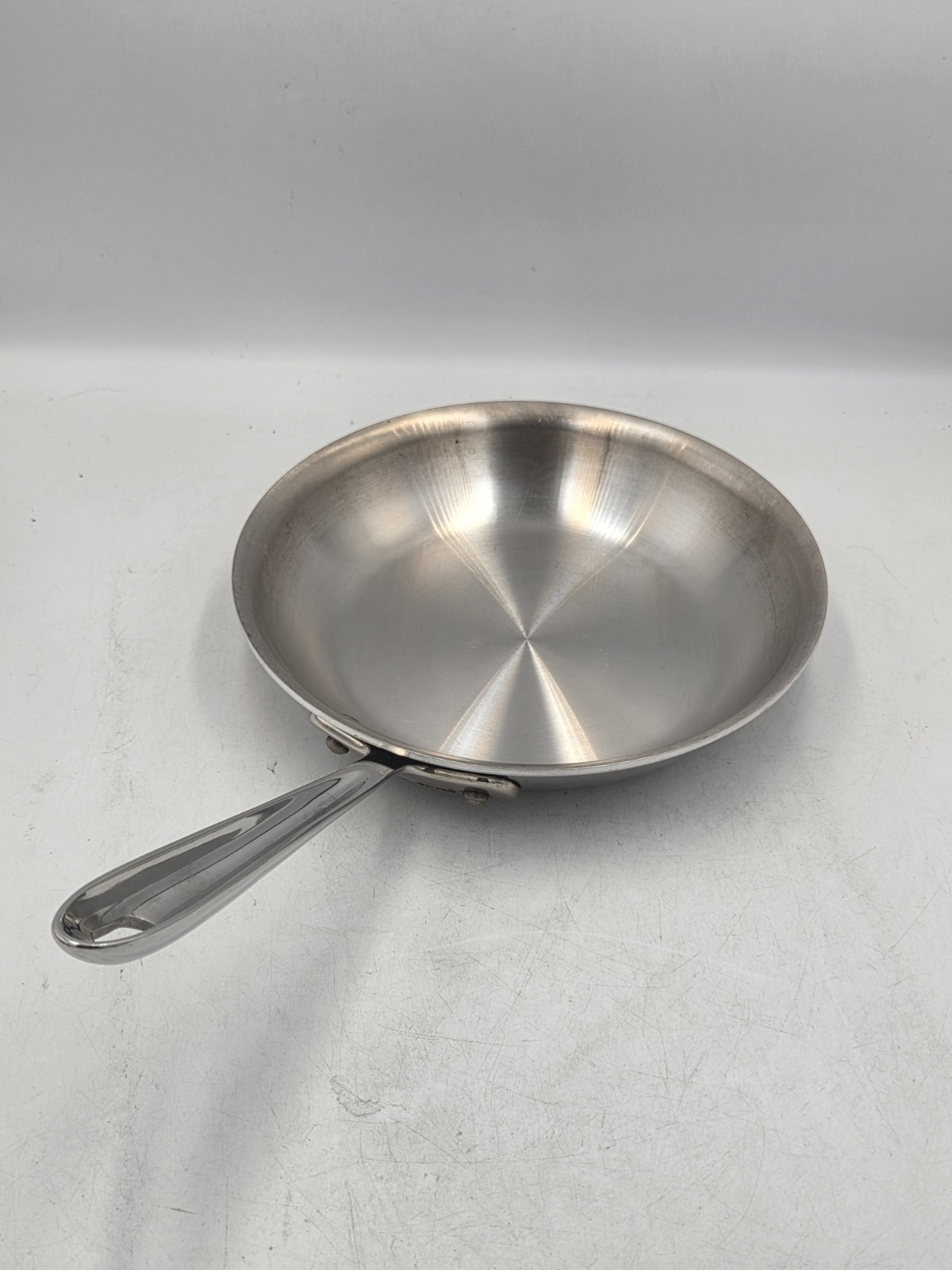 Lot Of 2 ALL CLAD Stainless Steel Saute Fry Pans 8″ and 11″ Very Nice U.S.A