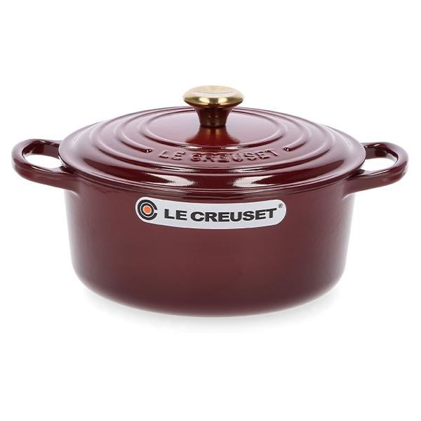 Le Creuset Signature Cocotte 22cm 3.5Qt Rhone Gold Knob Cast Iron NIB