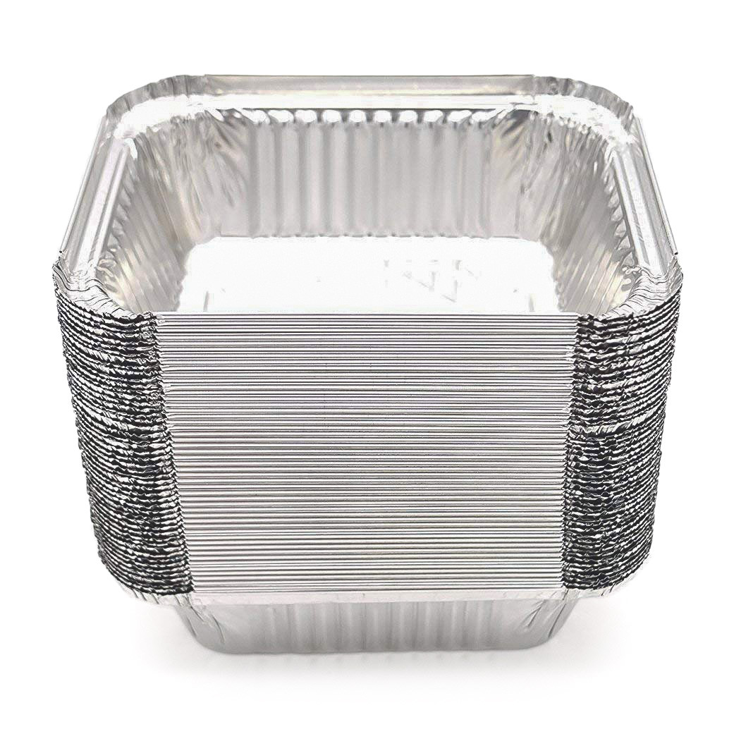 Fig & Leaf (480 Pack) Premium 1-LB Takeout Pans with LIDS – 5.6″ x 4.6″ x 1.9″