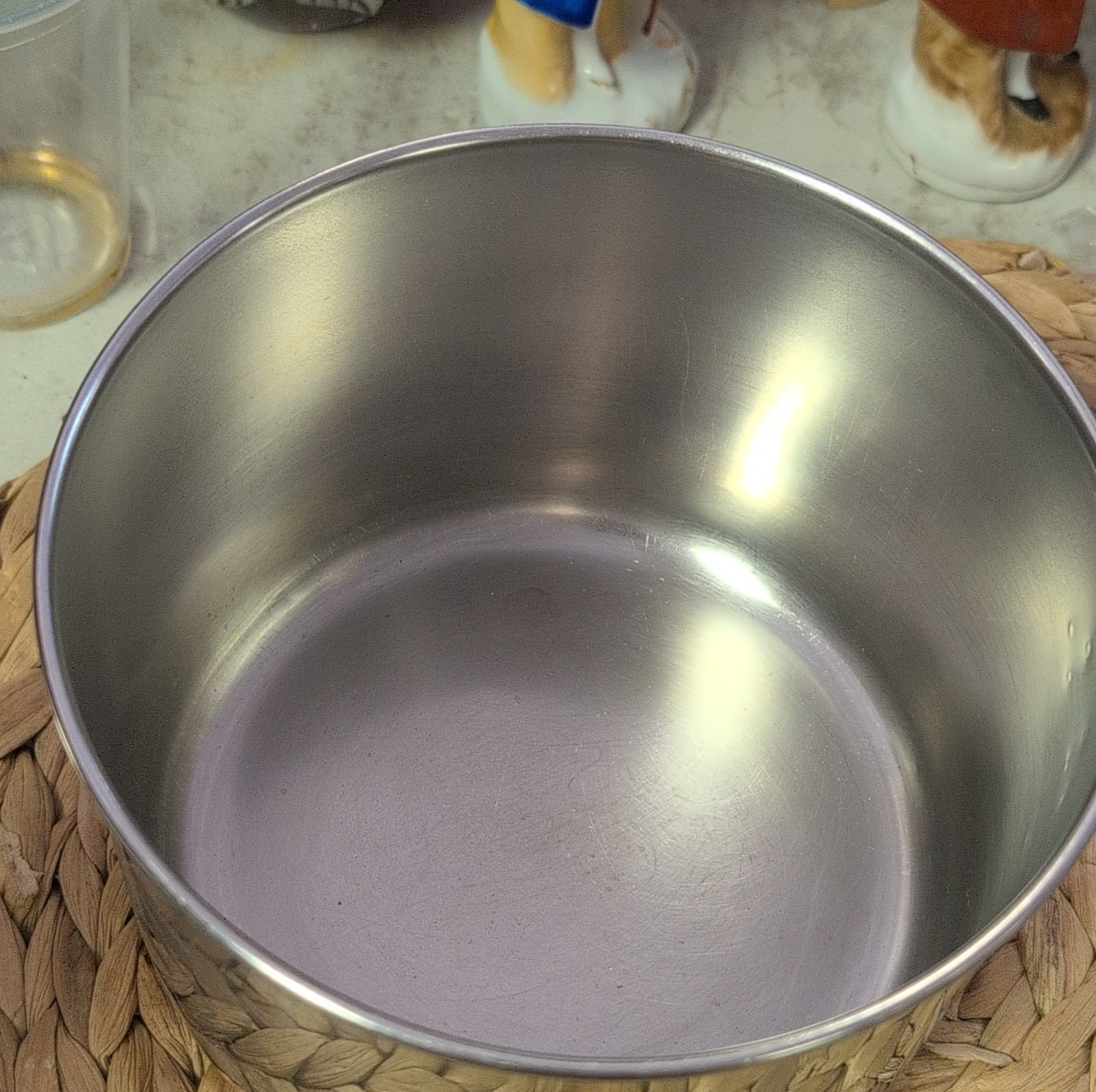 Stainless Steel Copper Saucepan 2 qt Lid Long Handle Silver Round Gas Electric