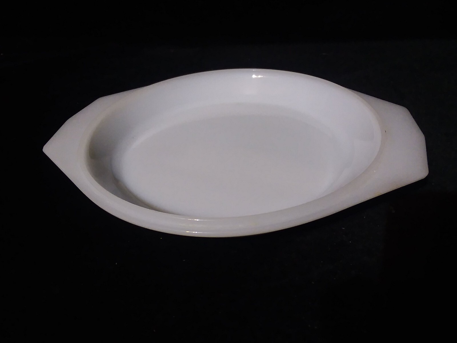 Arcopal French Milk Glass Lid Only 7.5″ Large Round Casserole Side Handles RARE!