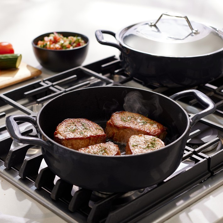 All-Clad Enameled Cast Iron Braiser, 4-Qt.-Williams Sonoma|33483